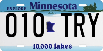 MN license plate 010TRY