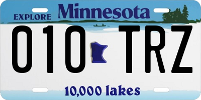 MN license plate 010TRZ