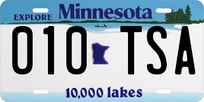 MN license plate 010TSA