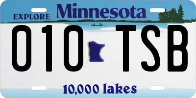 MN license plate 010TSB