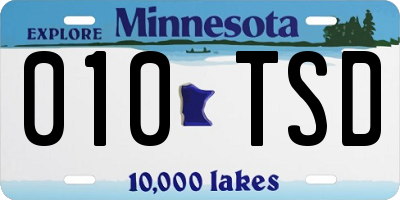 MN license plate 010TSD