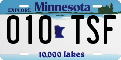 MN license plate 010TSF