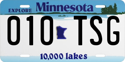 MN license plate 010TSG
