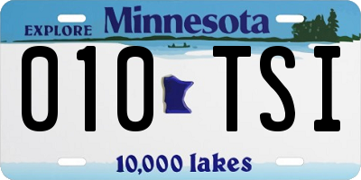 MN license plate 010TSI