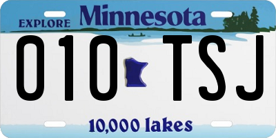 MN license plate 010TSJ