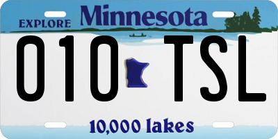 MN license plate 010TSL