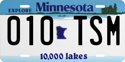 MN license plate 010TSM