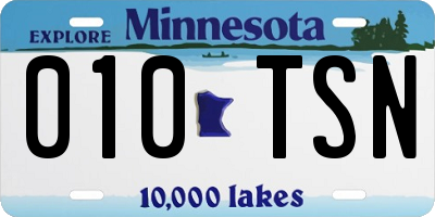 MN license plate 010TSN