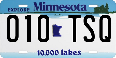 MN license plate 010TSQ