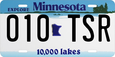 MN license plate 010TSR
