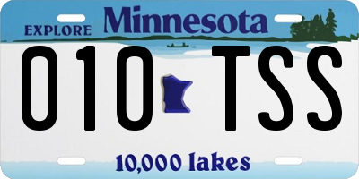 MN license plate 010TSS