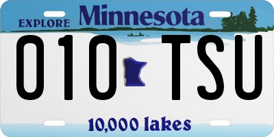 MN license plate 010TSU