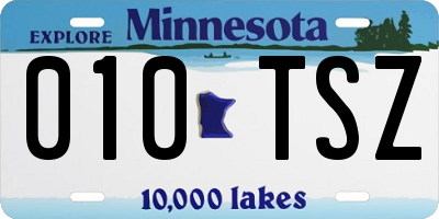 MN license plate 010TSZ