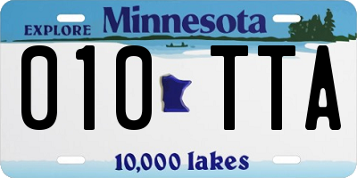 MN license plate 010TTA