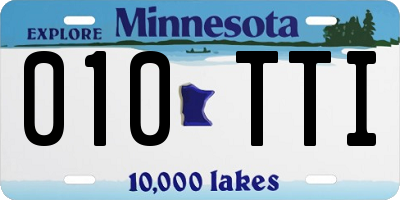 MN license plate 010TTI