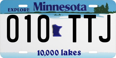MN license plate 010TTJ