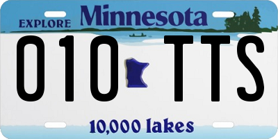 MN license plate 010TTS