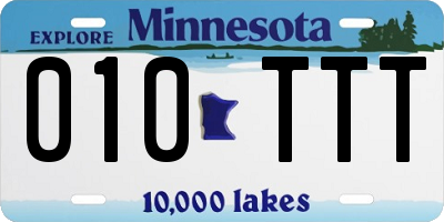 MN license plate 010TTT