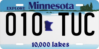 MN license plate 010TUC