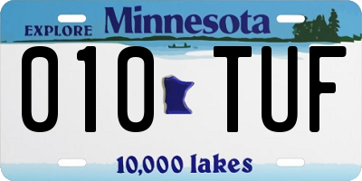 MN license plate 010TUF