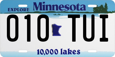 MN license plate 010TUI
