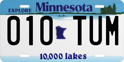 MN license plate 010TUM