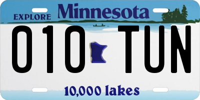 MN license plate 010TUN