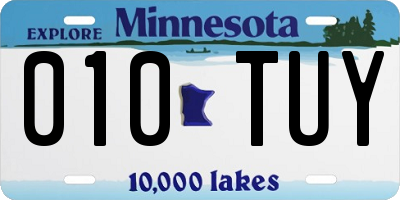 MN license plate 010TUY