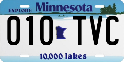 MN license plate 010TVC