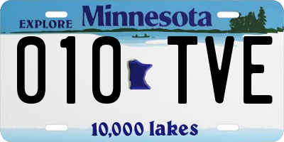 MN license plate 010TVE