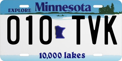 MN license plate 010TVK