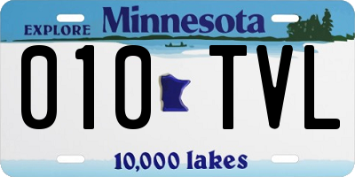 MN license plate 010TVL