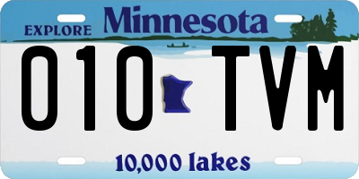 MN license plate 010TVM