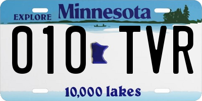 MN license plate 010TVR
