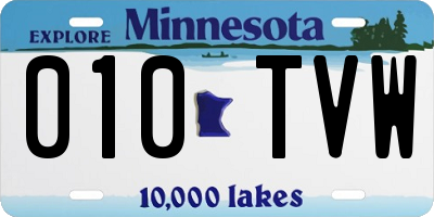 MN license plate 010TVW