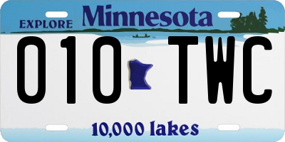 MN license plate 010TWC