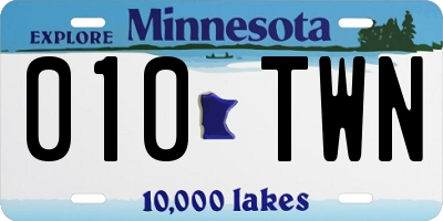 MN license plate 010TWN