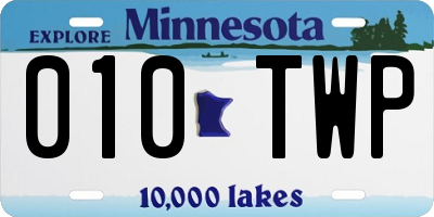 MN license plate 010TWP