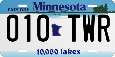MN license plate 010TWR
