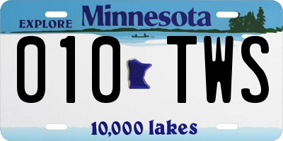 MN license plate 010TWS