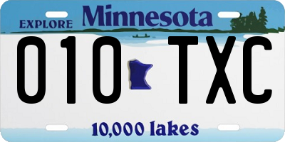MN license plate 010TXC