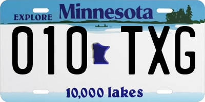MN license plate 010TXG