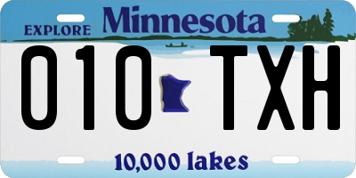 MN license plate 010TXH