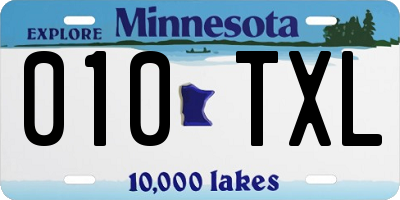 MN license plate 010TXL