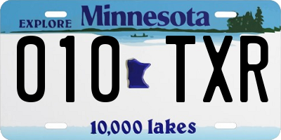 MN license plate 010TXR