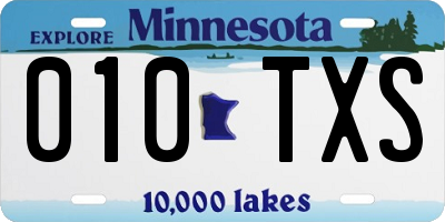 MN license plate 010TXS
