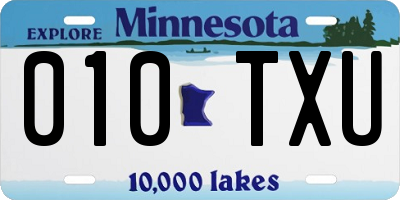 MN license plate 010TXU