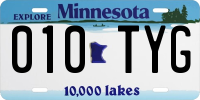 MN license plate 010TYG