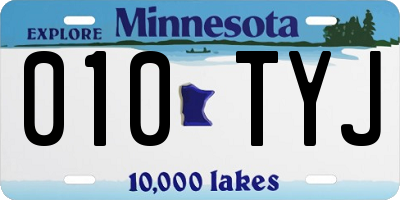 MN license plate 010TYJ