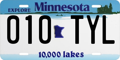 MN license plate 010TYL